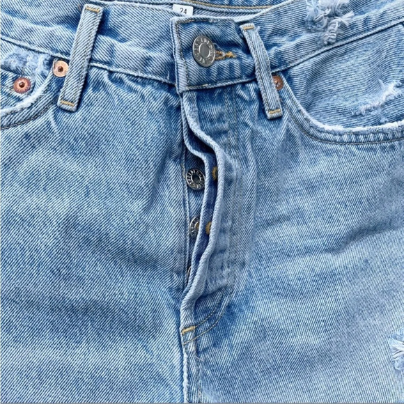 Agolde Parker denim shorts 24 - Picture 6 of 6